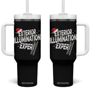 Funny Christmas Exterior Illumination Expert Tumbler With Handle Xmas Lights Decorator TS11 One Size: 40 oz Black Print Your Wear