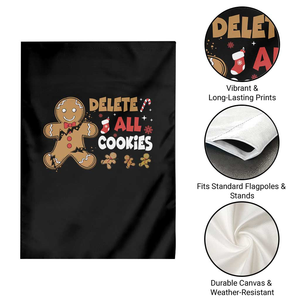 Funny Christmas Delete All Cookies Garden Flag Xmas Gingerbread TS11 Print Your Wear