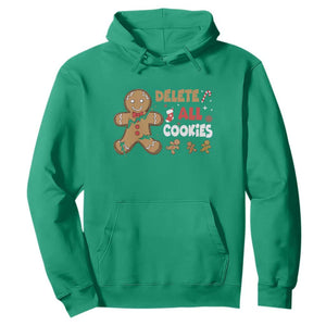 Funny Christmas Delete All Cookies Hoodie Xmas Gingerbread - Print Your Wear