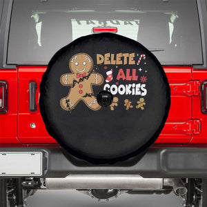 Funny Christmas Delete All Cookies Spare Tire Cover Xmas Gingerbread TS11 Black Print Your Wear
