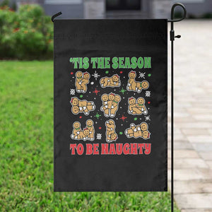 Funny Xmas Tis The Season To Be Naughty Garden Flag Xmas Adult Humor Gingerbread TS11 Print Your Wear