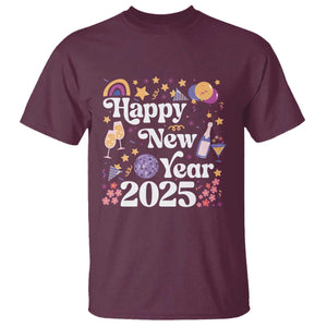 Happy New Year 2025 T Shirt Cute New Year's Eve Party TS11 Maroon Print Your Wear