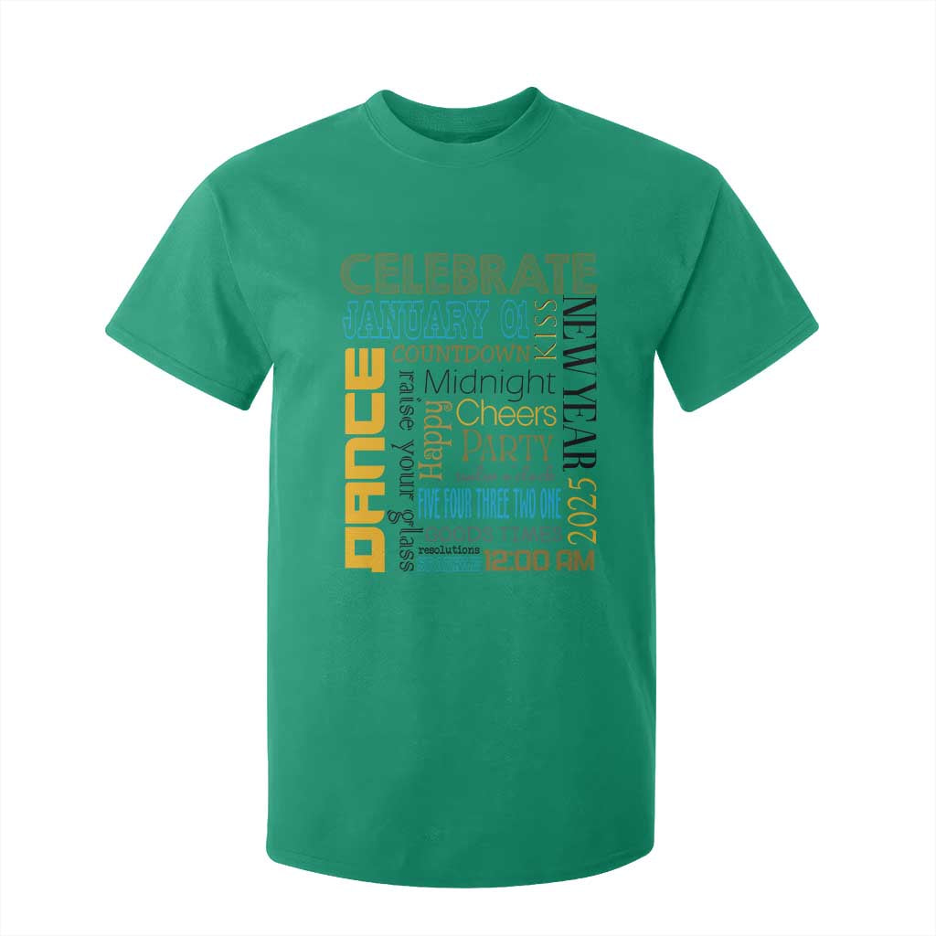 Happy New Year 2025 T Shirt For Kid New Year's Eve Activities TS11 Irish Green Print Your Wear