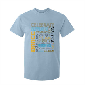 Happy New Year 2025 T Shirt For Kid New Year's Eve Activities TS11 Light Blue Print Your Wear