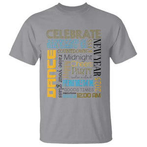 Happy New Year 2025 T Shirt New Year's Eve Activities TS11 Sport Gray Print Your Wear