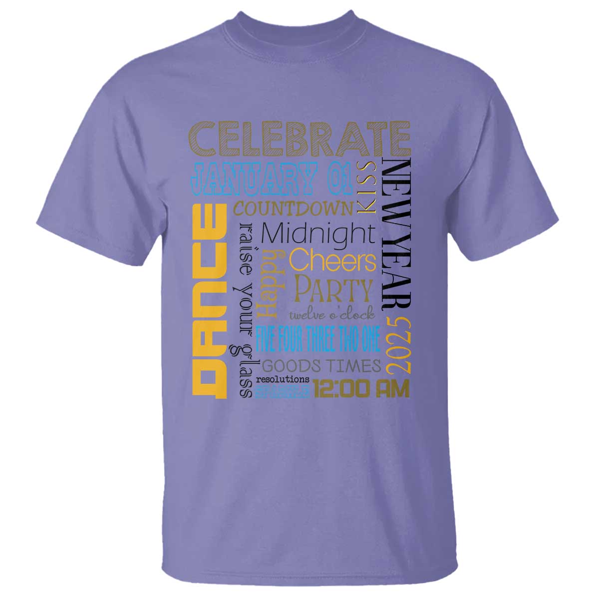Happy New Year 2025 T Shirt New Year's Eve Activities TS11 Violet Print Your Wear