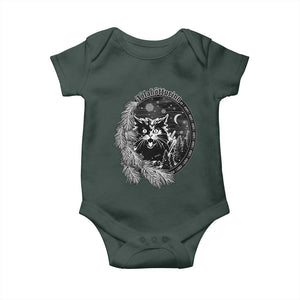 Funny Yule Black Cat Mistletoe Jolakotturinn Baby Onesie TS11 Print Your Wear