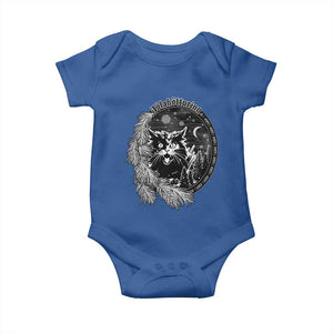 Funny Yule Black Cat Mistletoe Jolakotturinn Baby Onesie TS11 Royal Blue Print Your Wear
