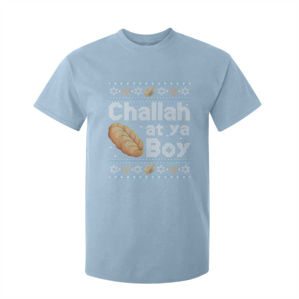 Funny Hanukkah T Shirt For Kid Challah At Ya Boy Jewish Holiday TS11 Light Blue Print Your Wear