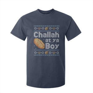 Funny Hanukkah T Shirt For Kid Challah At Ya Boy Jewish Holiday TS11 Navy Print Your Wear