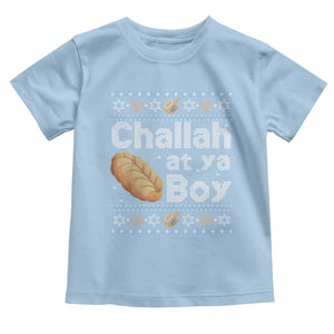 Funny Hanukkah Toddler T Shirt Challah At Ya Boy Jewish Holiday TS11 Light Blue Print Your Wear