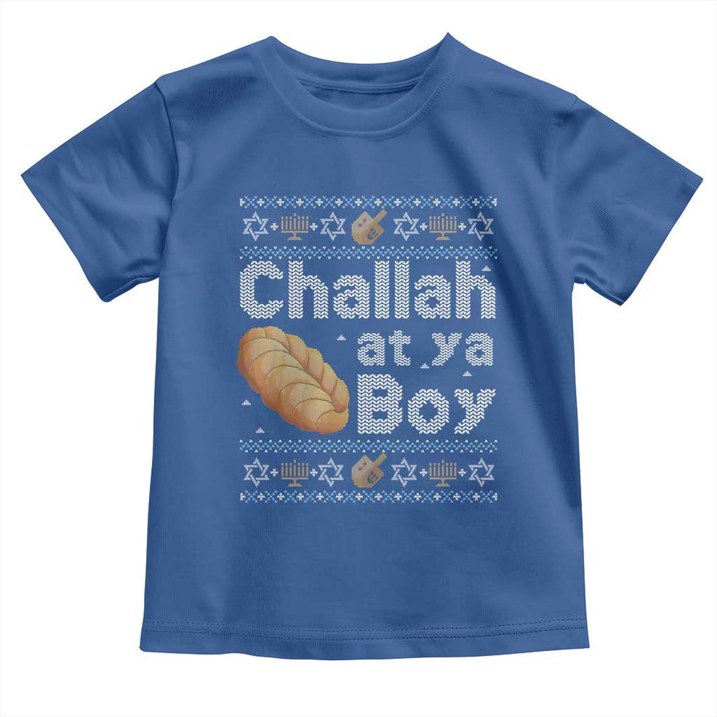 Funny Hanukkah Toddler T Shirt Challah At Ya Boy Jewish Holiday TS11 Royal Blue Print Your Wear
