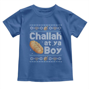 Funny Hanukkah Toddler T Shirt Challah At Ya Boy Jewish Holiday TS11 Royal Blue Print Your Wear