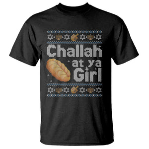Funny Hanukkah T Shirt Challah At Ya Girl Jewish Holiday TS11 Black Print Your Wear