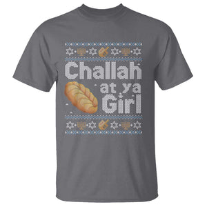 Funny Hanukkah T Shirt Challah At Ya Girl Jewish Holiday TS11 Charcoal Print Your Wear