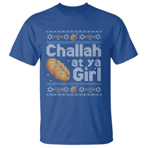 Funny Hanukkah T Shirt Challah At Ya Girl Jewish Holiday TS11 Royal Blue Print Your Wear