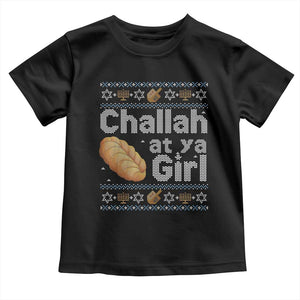 Funny Hanukkah Toddler T Shirt Challah At Ya Girl Jewish Holiday TS11 Black Print Your Wear