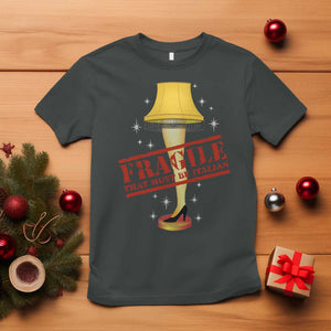 Funny Fragile That Must Be Italian Christmas Movie T Shirt TS11 Dark Heather Print Your Wear
