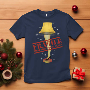 Funny Fragile That Must Be Italian Christmas Movie T Shirt TS11 Navy Print Your Wear