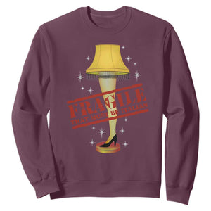 Funny Fragile That Must Be Italian Christmas Movie Sweatshirt TS11 Maroon Print Your Wear