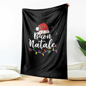 Funny Buon Natale Throw Blanket Italian Christmas Italy Pride Santa Hat TS11 Print Your Wear