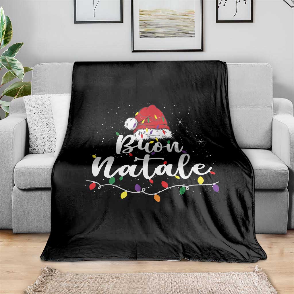 Funny Buon Natale Throw Blanket Italian Christmas Italy Pride Santa Hat TS11 Print Your Wear