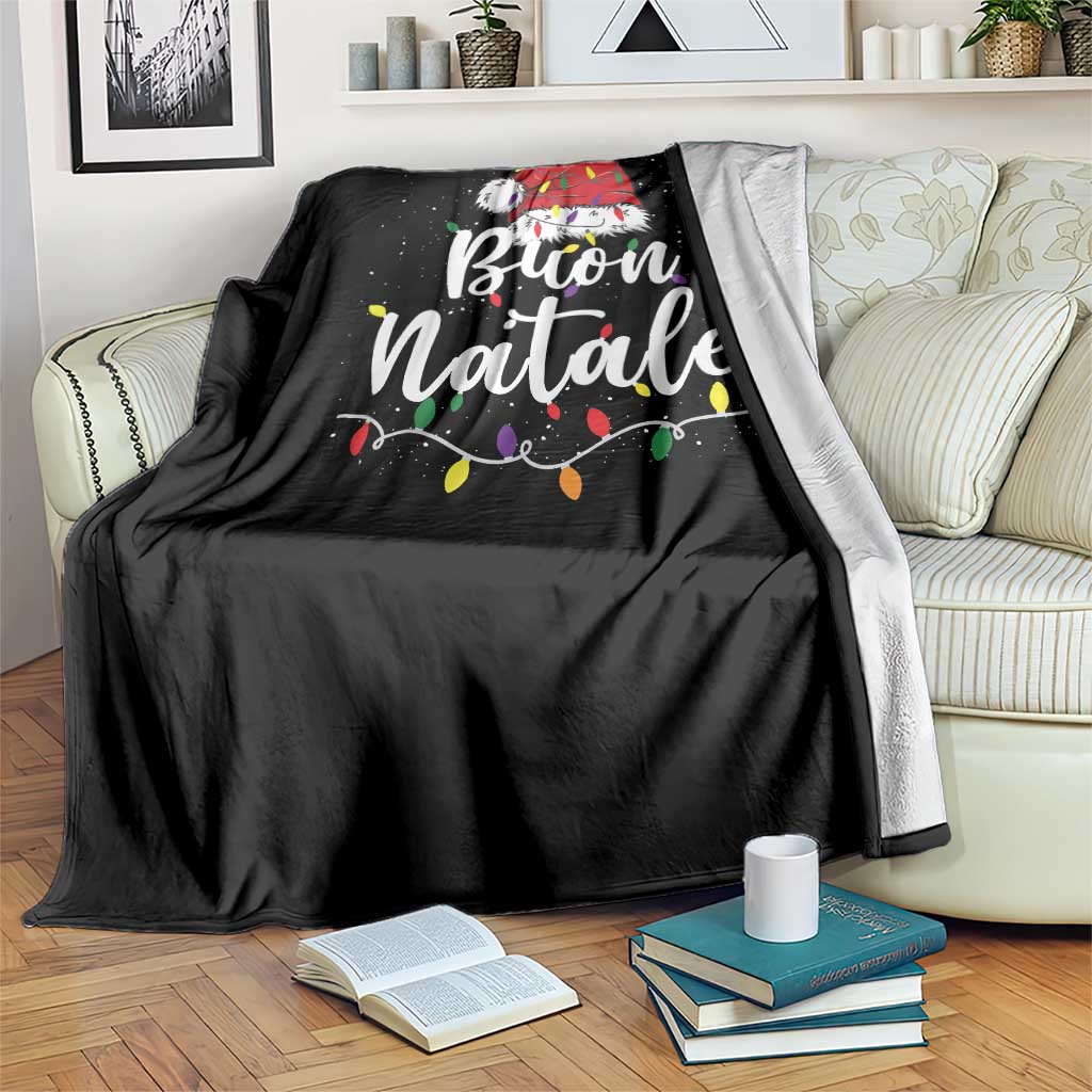 Funny Buon Natale Throw Blanket Italian Christmas Italy Pride Santa Hat TS11 Print Your Wear