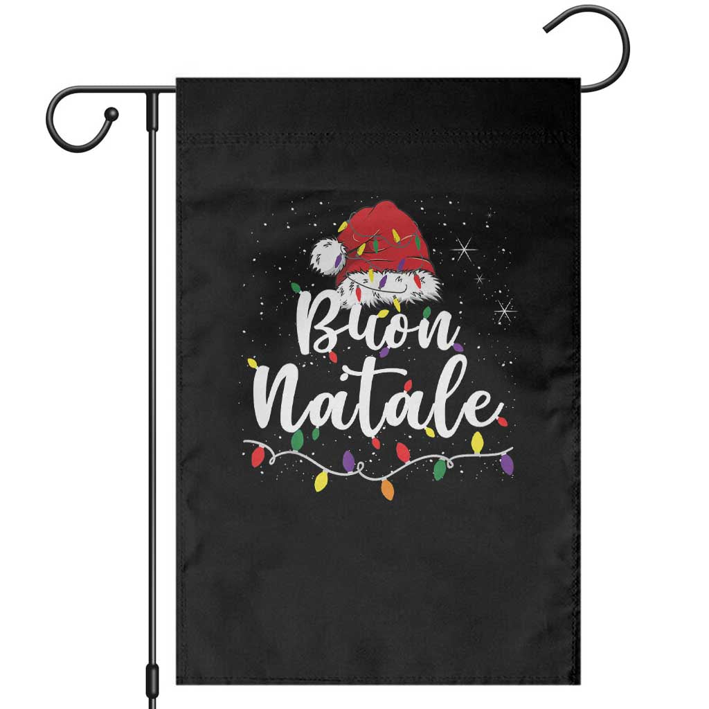 Funny Buon Natale Garden Flag Italian Christmas Italy Pride Santa Hat TS11 Black Print Your Wear