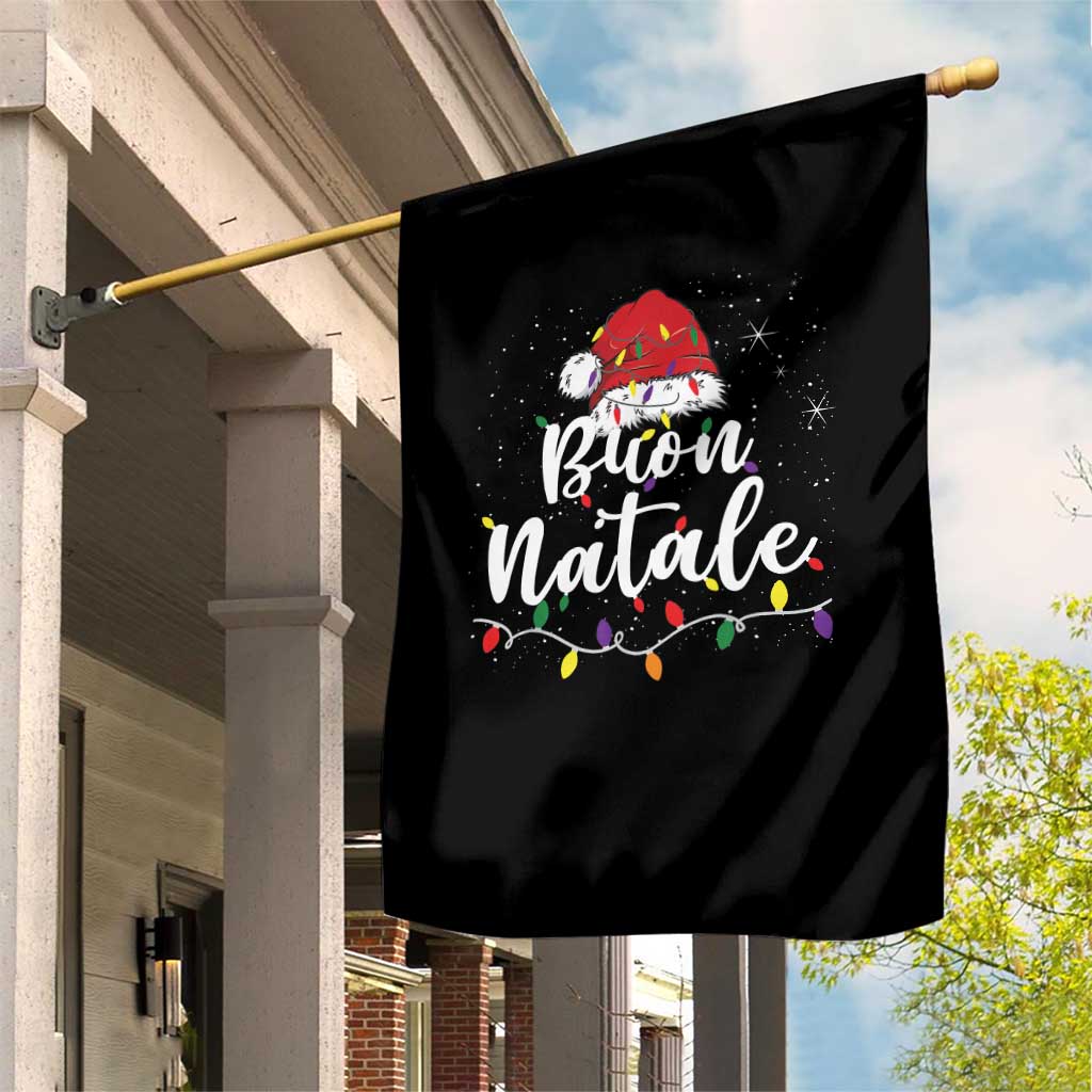Funny Buon Natale Garden Flag Italian Christmas Italy Pride Santa Hat TS11 Print Your Wear