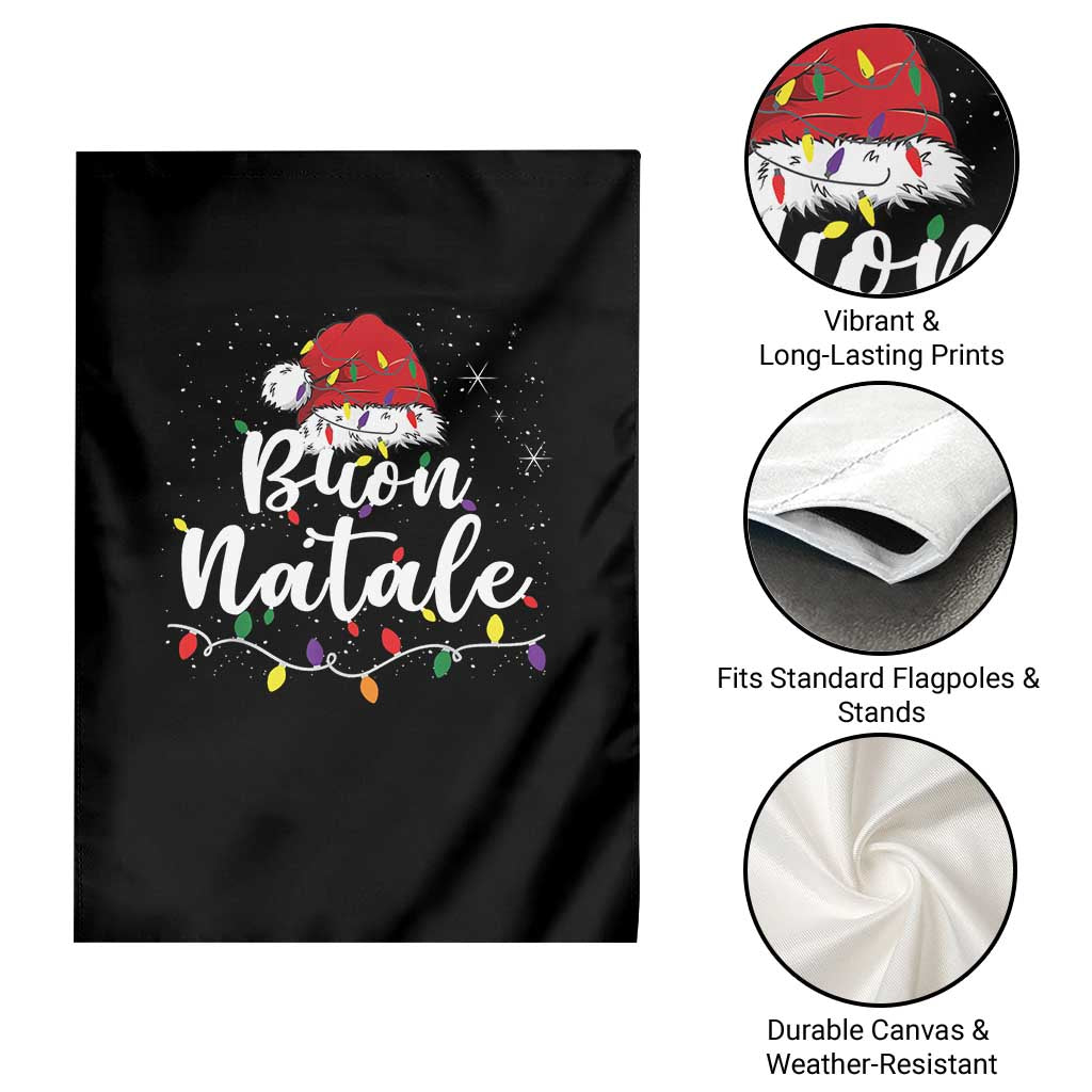 Funny Buon Natale Garden Flag Italian Christmas Italy Pride Santa Hat TS11 Print Your Wear