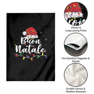 Funny Buon Natale Garden Flag Italian Christmas Italy Pride Santa Hat TS11 Print Your Wear