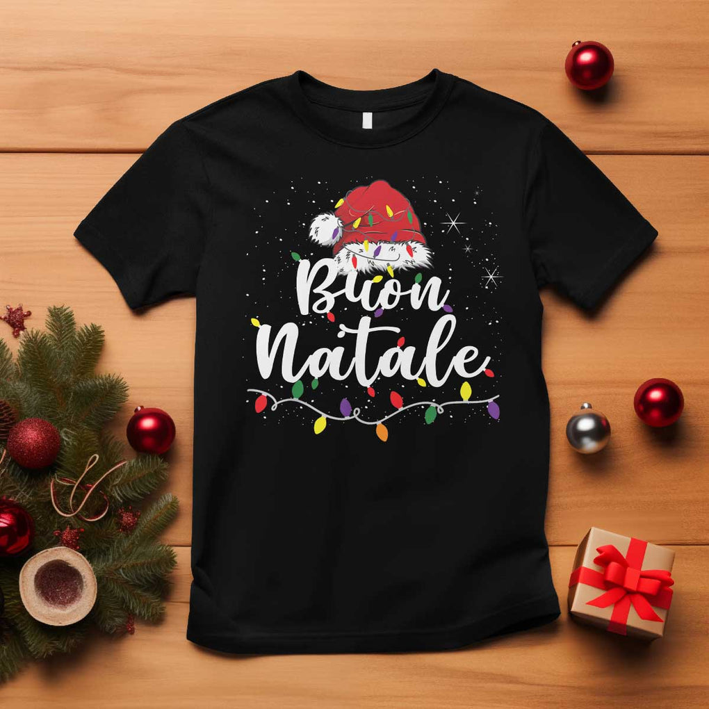 Funny Buon Natale T Shirt Italian Christmas Italy Pride Santa Hat TS11 Black Print Your Wear