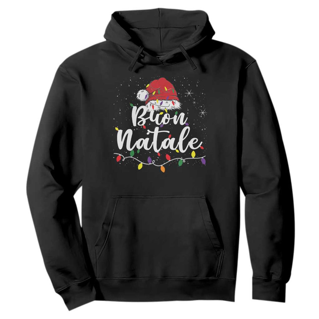Funny Buon Natale Hoodie Italian Christmas Italy Pride Santa Hat TS11 Black Print Your Wear