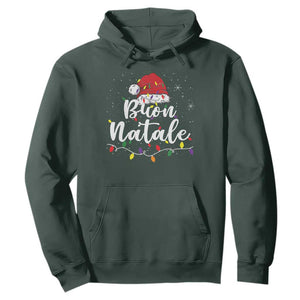 Funny Buon Natale Hoodie Italian Christmas Italy Pride Santa Hat TS11 Dark Forest Green Print Your Wear