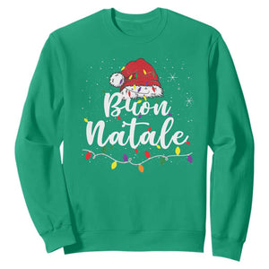 Funny Buon Natale Sweatshirt Italian Christmas Italy Pride Santa Hat TS11 Irish Green Print Your Wear