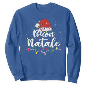 Funny Buon Natale Sweatshirt Italian Christmas Italy Pride Santa Hat TS11 Royal Blue Print Your Wear