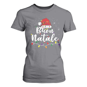 Funny Buon Natale T Shirt For Women Italian Christmas Italy Pride Santa Hat TS11 Charcoal Print Your Wear