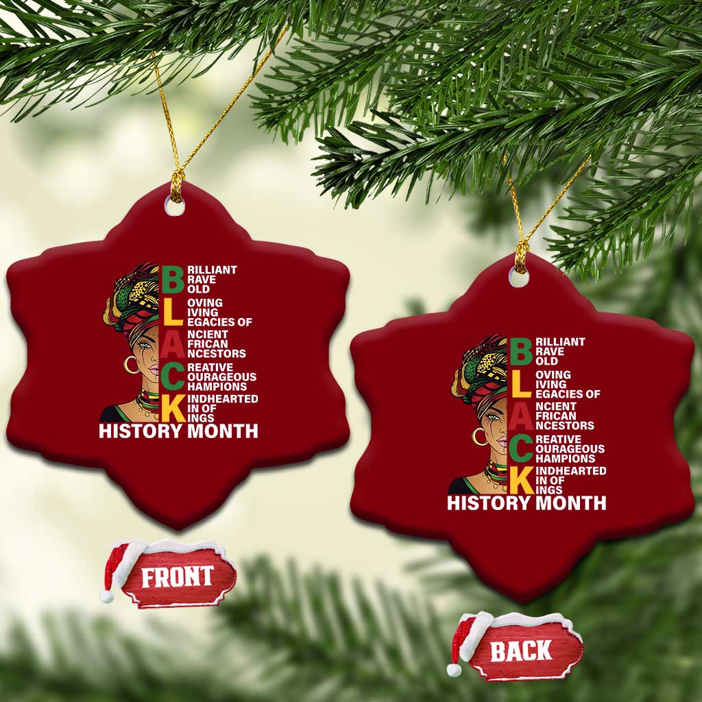 Black History Month Brilliant Brave Bold Ceramic Ornament African American Pride TS11 Print Your Wear