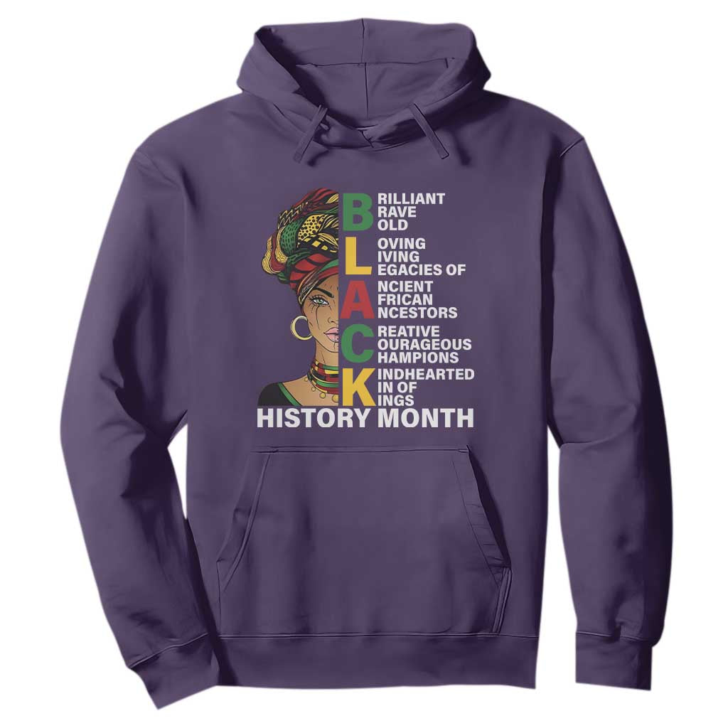 Black History Month Brilliant Brave Bold Hoodie African American Pride TS11 Purple Print Your Wear