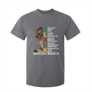 Black History Month Brilliant Brave Bold T Shirt For Kid African American Pride TS11 Charcoal Print Your Wear