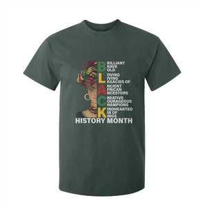 Black History Month Brilliant Brave Bold T Shirt For Kid African American Pride TS11 Dark Forest Green Print Your Wear