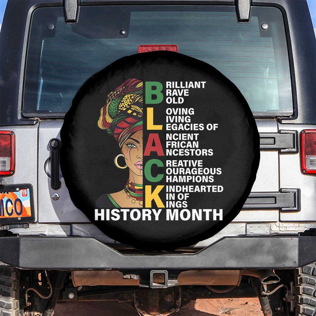 Black History Month Brilliant Brave Bold Spare Tire Cover African American Pride TS11 No hole Black Print Your Wear