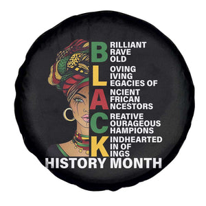 Black History Month Brilliant Brave Bold Spare Tire Cover African American Pride TS11 Print Your Wear