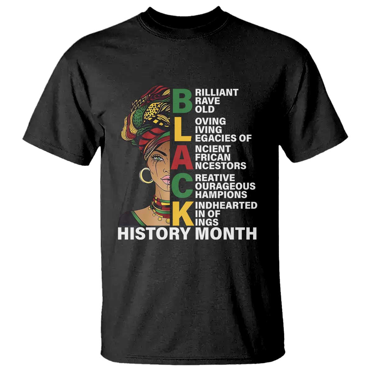 Black History Month Brilliant Brave Bold T Shirt African American Pride TS11 Black Print Your Wear
