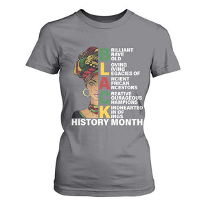 Black History Month Brilliant Brave Bold T Shirt For Women African American Pride TS11 Charcoal Print Your Wear