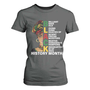 Black History Month Brilliant Brave Bold T Shirt For Women African American Pride TS11 Dark Heather Print Your Wear
