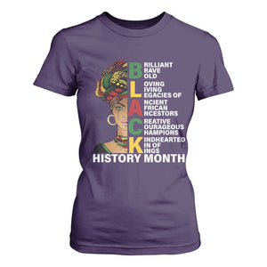 Black History Month Brilliant Brave Bold T Shirt For Women African American Pride TS11 Purple Print Your Wear