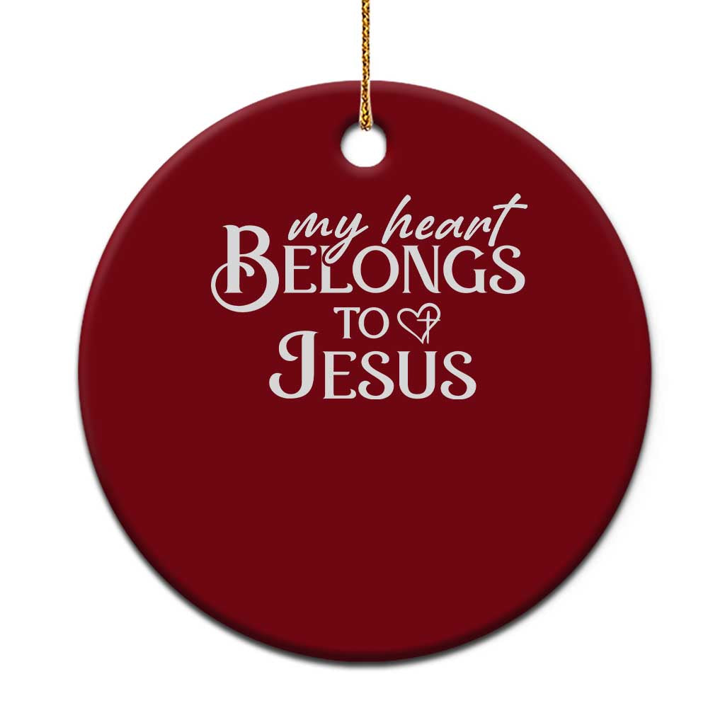 My Heart Belongs To Jesus Ceramic Ornament Christian Religious God Valentine's Day TS11 1pc Red Print Your Wear