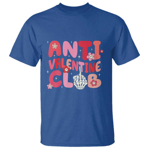 Funny Anti Valentine Club T Shirt Retro Anti Valentine's Day Middle Finger TS11 Royal Blue Print Your Wear