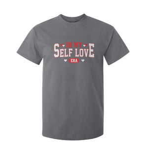 Funny Anti Valentine's Day T Shirt For Kid In My Self Love Era Singles Awareness Day TS11 Charcoal Print Your Wear